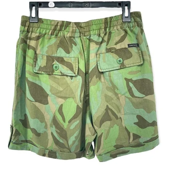 Sanctuary Trailblazer Women’s Palm Camo Cargo Pull On Cotton Shorts Size 29
