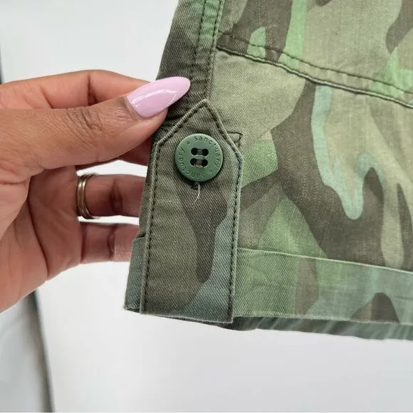 Sanctuary Trailblazer Women’s Palm Camo Cargo Pull On Cotton Shorts Size 29