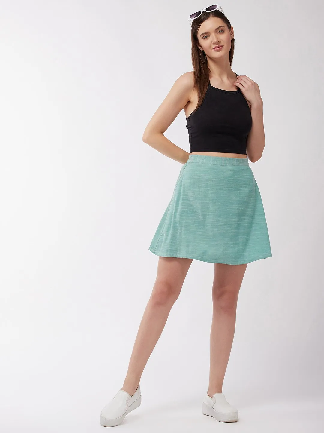 Sapphire Blue Short Skirt