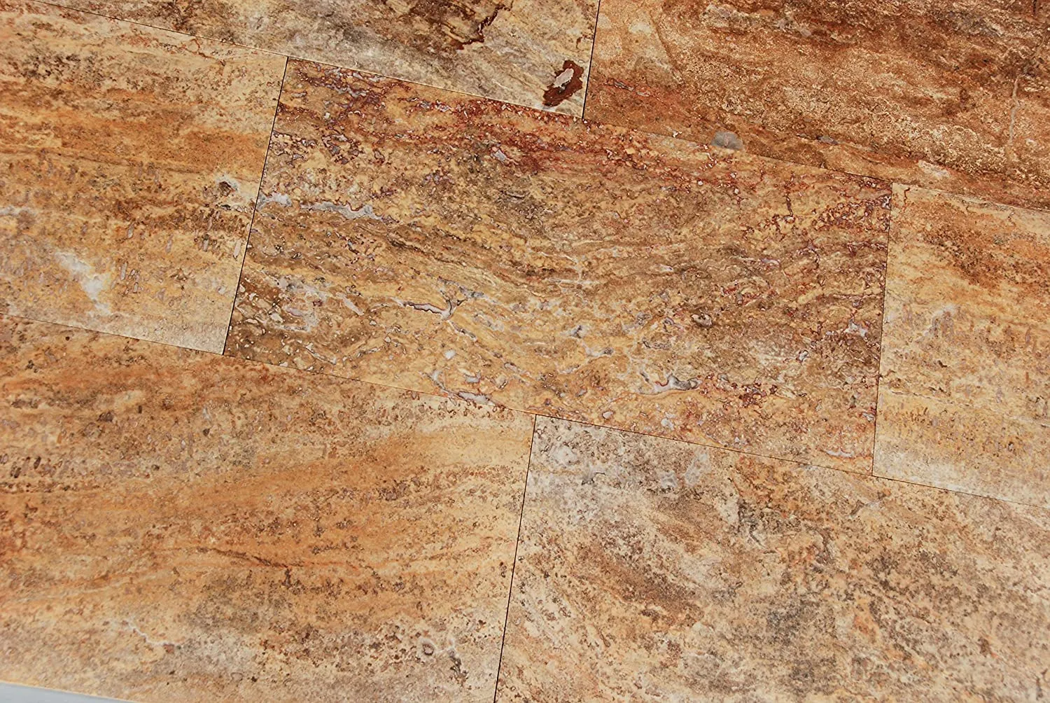 Scabos Travertine Vein Cut 12X24 Filled and Polished Tiles - Premium Quality (SAMPLE)