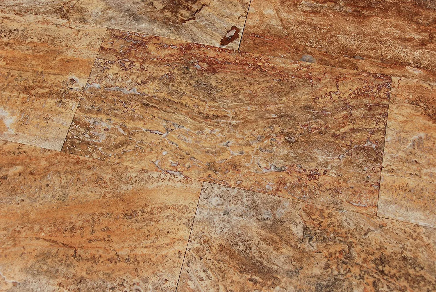 Scabos Travertine Vein Cut 12X24 Filled and Polished Tiles - Premium Quality (SAMPLE)