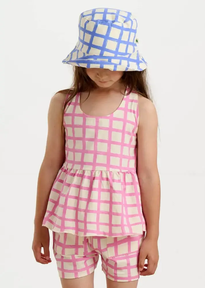 Scoops & Sailor Set - Pink Checker Baby & Kids Frill Swing Top& Short Set