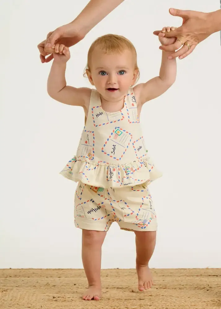 Scoops & Sailor Set - Postcard Baby & Kids Frill Swing Top& Short Set