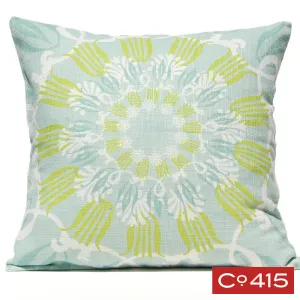 Scroll Suzani Pillow - Silverberry