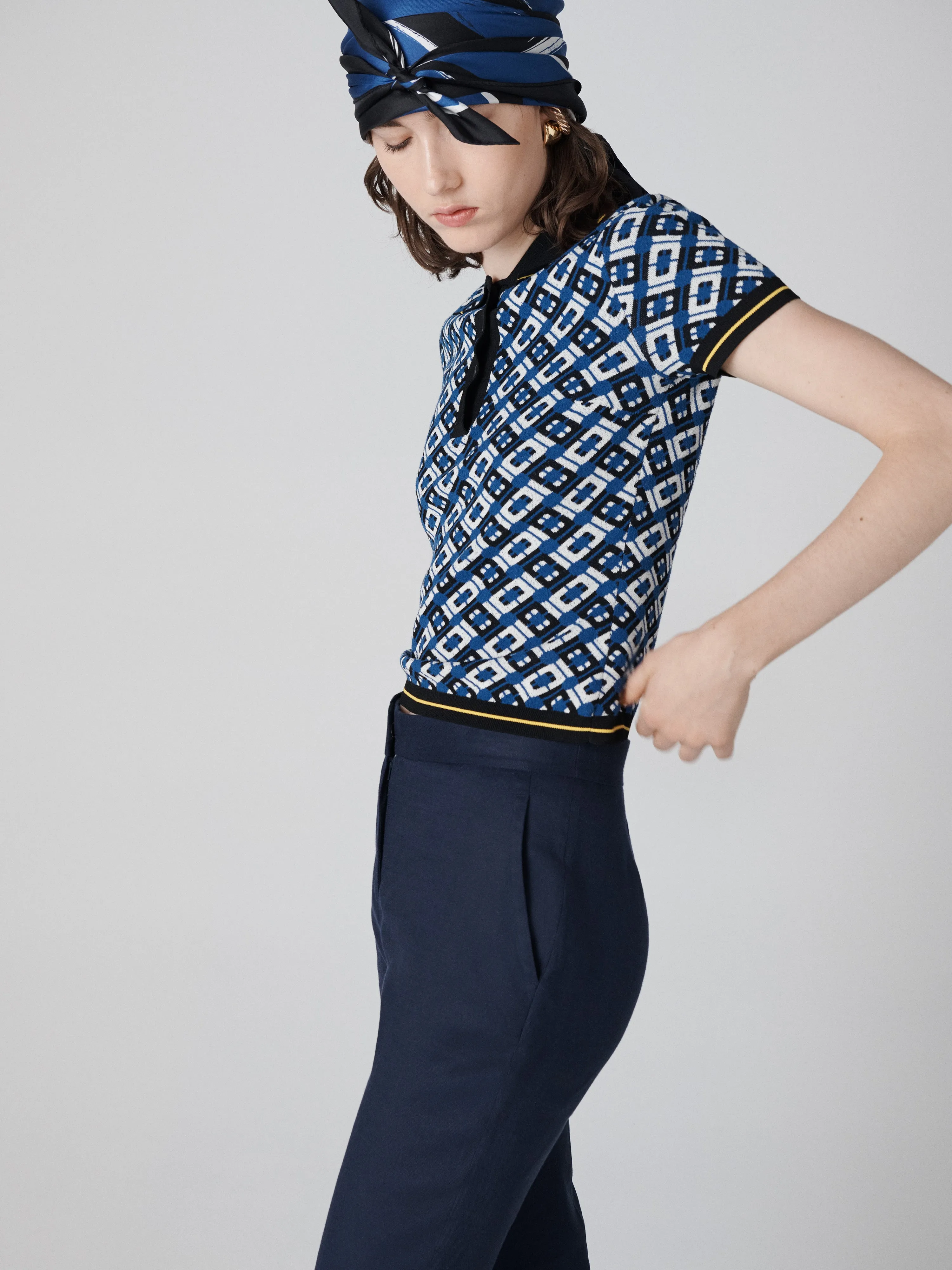 Serena Knit Jacquard Top