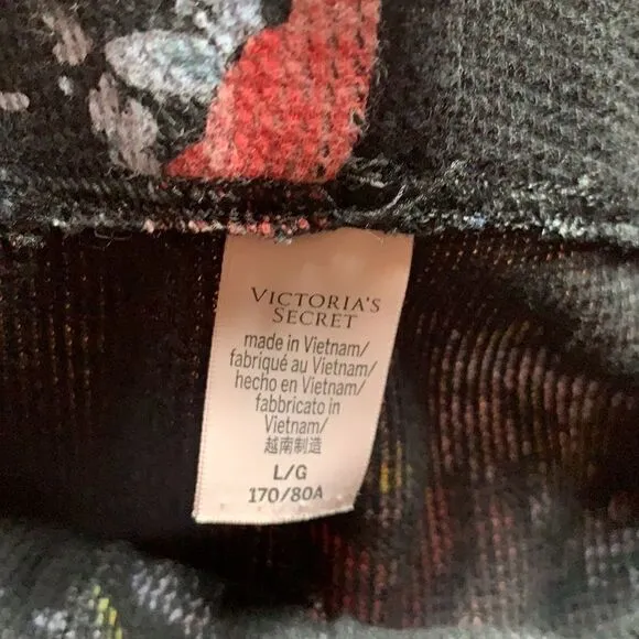 Set of 2 Victoria’s Secret Cotton Thermal floral short and leopard print pajama