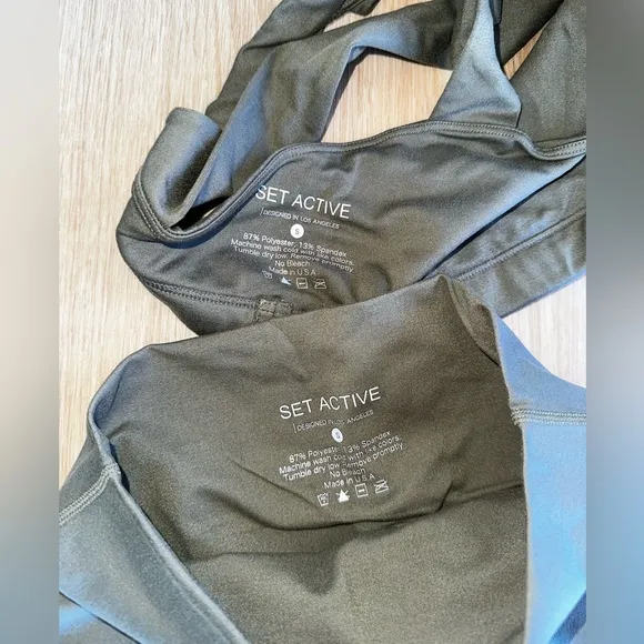 Setactive “sage” shorts workout set