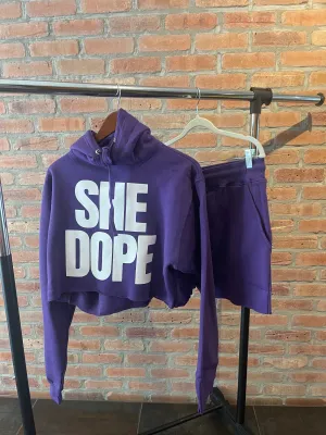 She Dope Purple Short Set