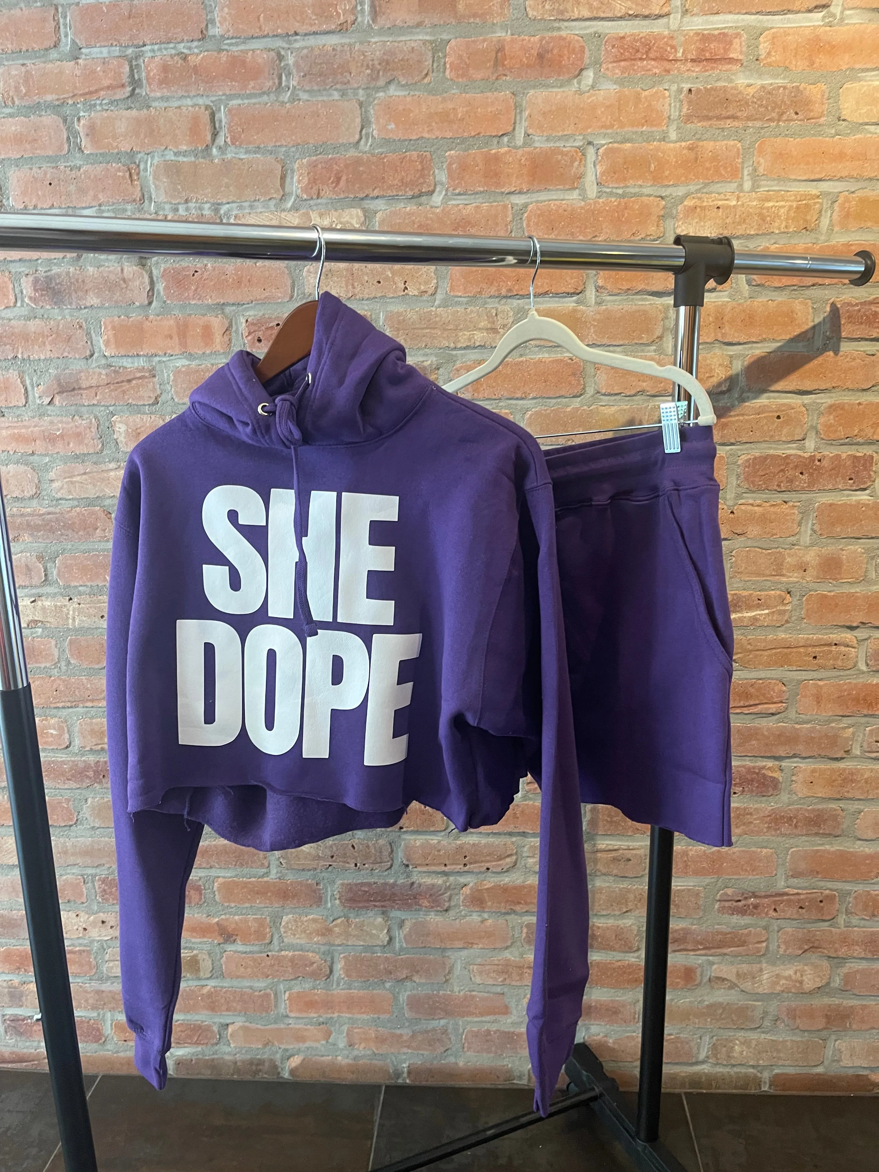 She Dope Purple Short Set