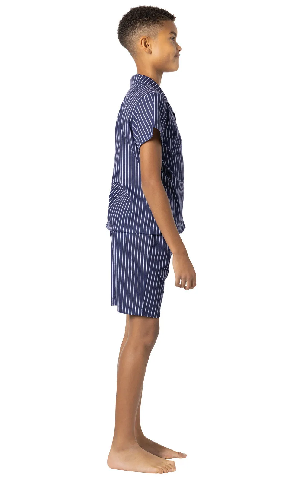 Short Sleeve Button-Front & Shorts Unisex Kids Pajamas