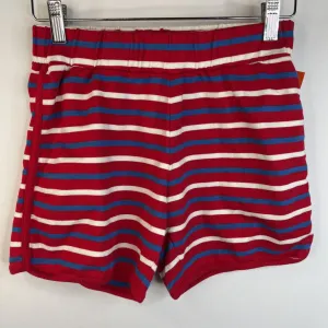 Size 12 (150): Hanna Andersson Red Blue/White Striped Cozy Shorts