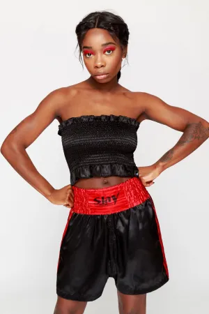 Slay & Pray Satin Boxing Shorts
