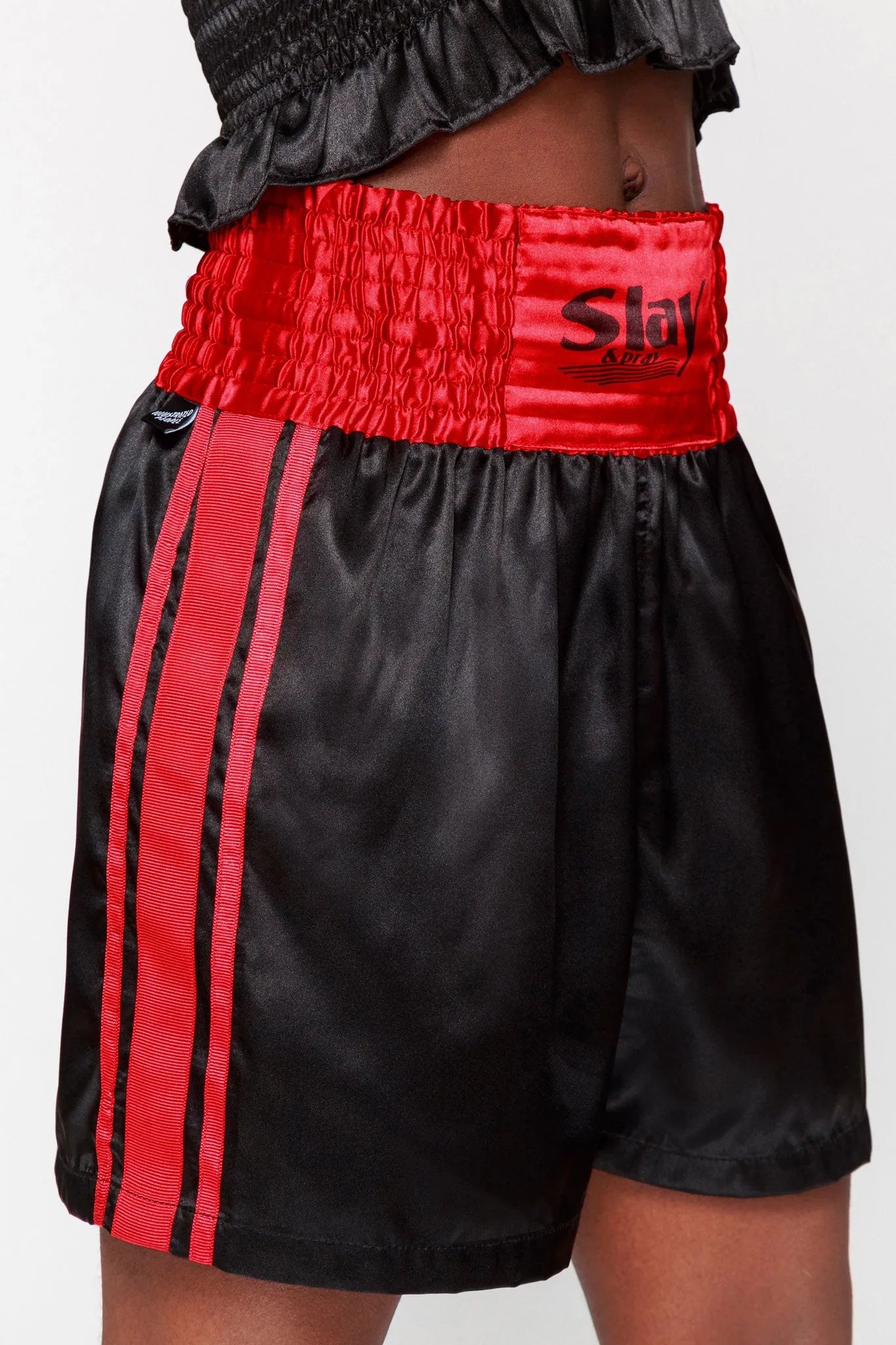 Slay & Pray Satin Boxing Shorts