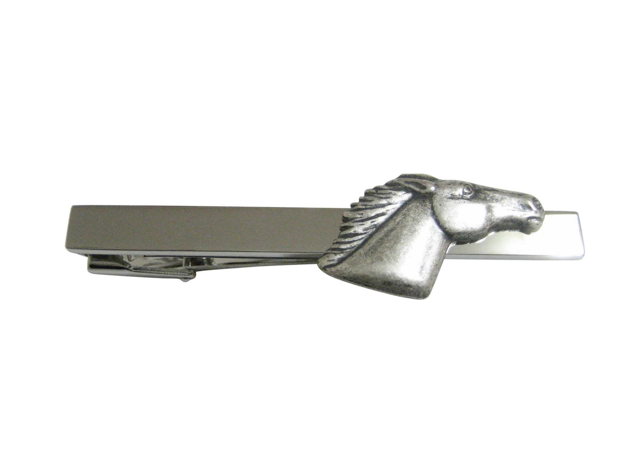 Smooth Horse Head Pendant Square Tie Clip