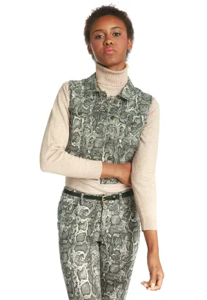 snake print women's vest jacket