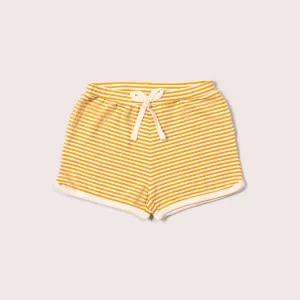 Soft Gold Striped Run Around Shorts