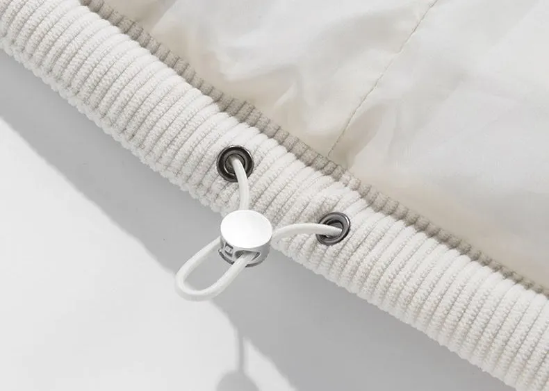 Solid and Thickened Quilted Puffer Jacket for All Seasons