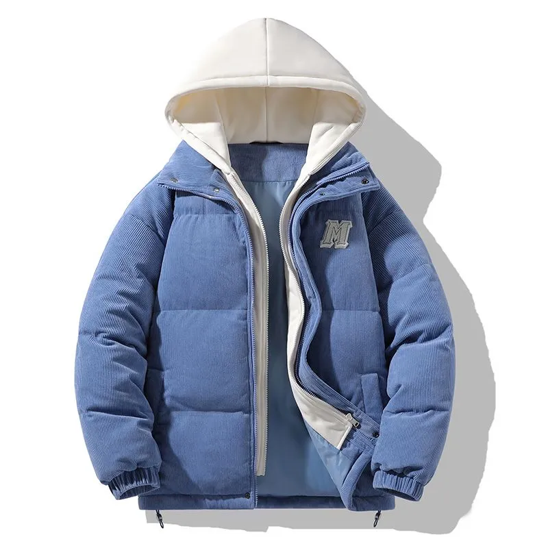 Solid and Thickened Quilted Puffer Jacket for All Seasons