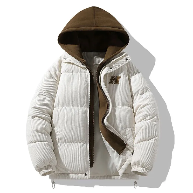 Solid and Thickened Quilted Puffer Jacket for All Seasons