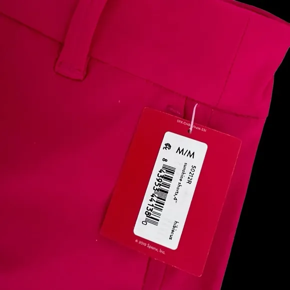 SPANX Sunshine Shorts 4&quot; Inseam Hibiscus Pink Size Medium