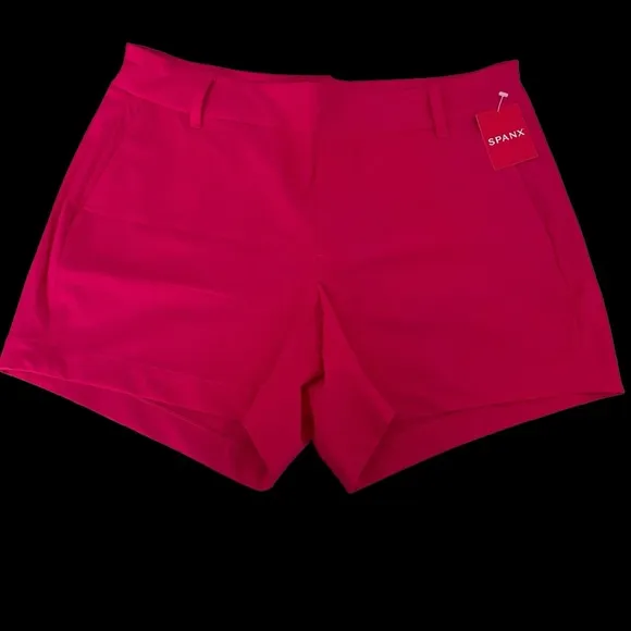 SPANX Sunshine Shorts 4&quot; Inseam Hibiscus Pink Size Medium