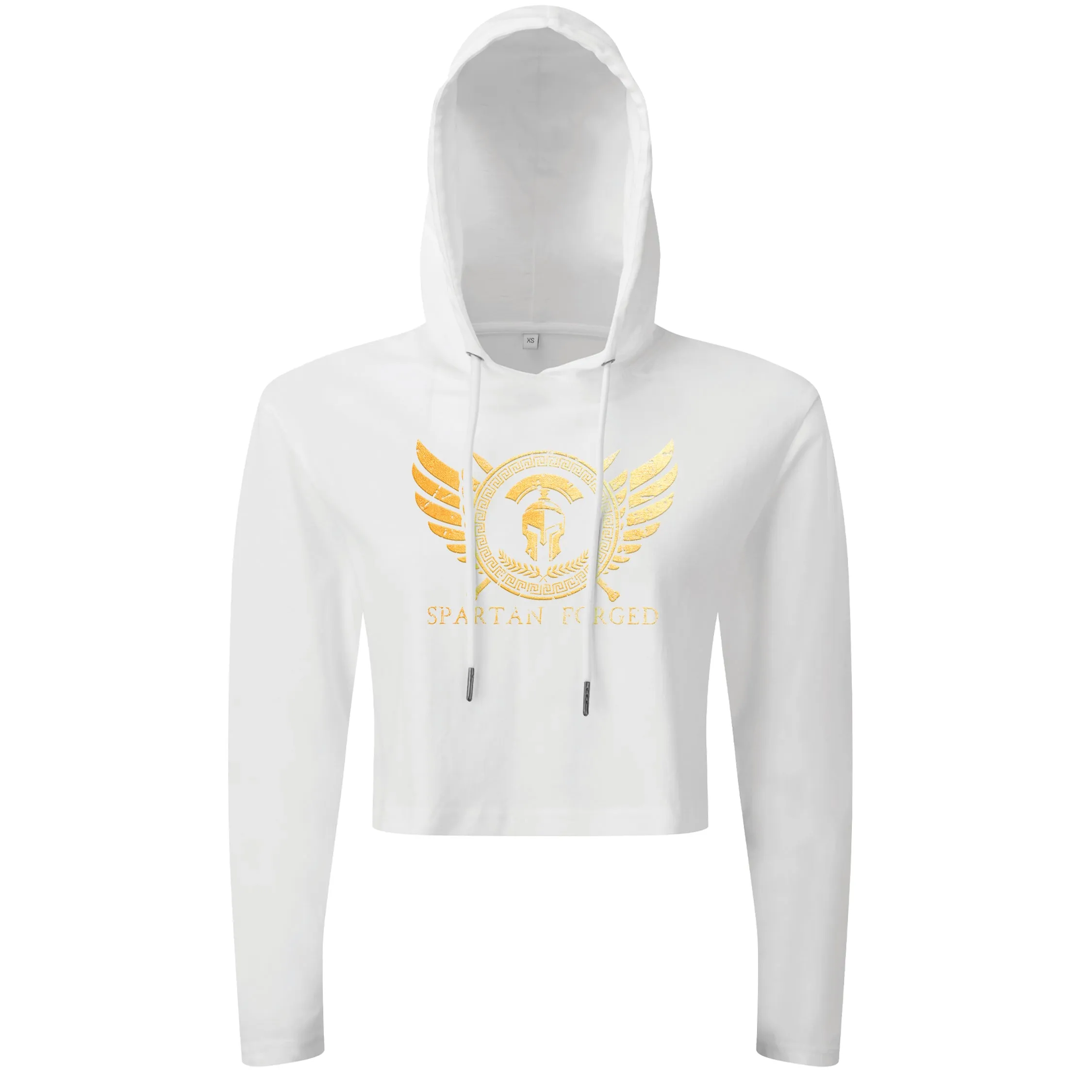 Spartan Forged Chest Emblem Gold - Spartan Forged - Cropped Hoodie