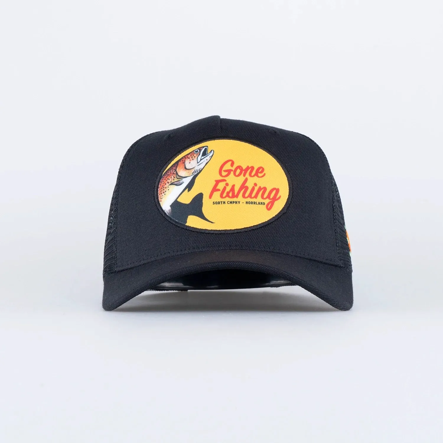 SQRTN Trout Trucker Keps Hooked Black