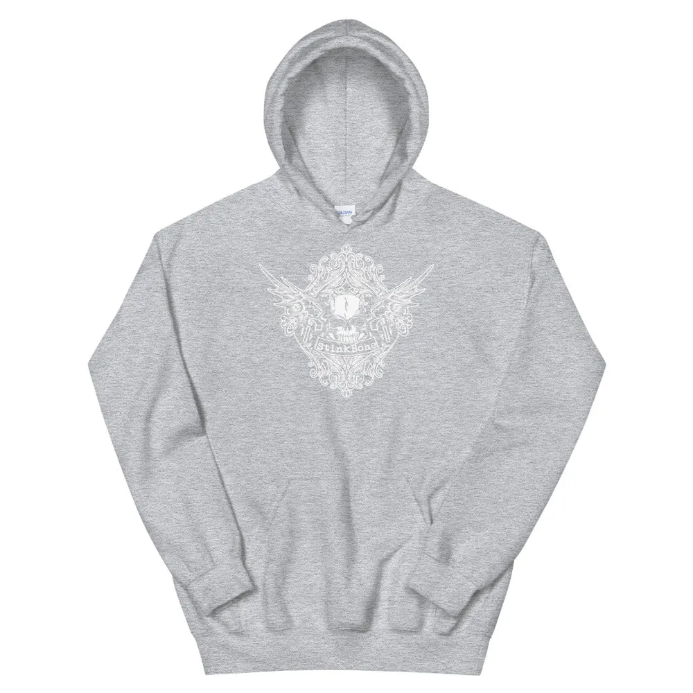 StinkBone Skull Wing Unisex Hoodie White