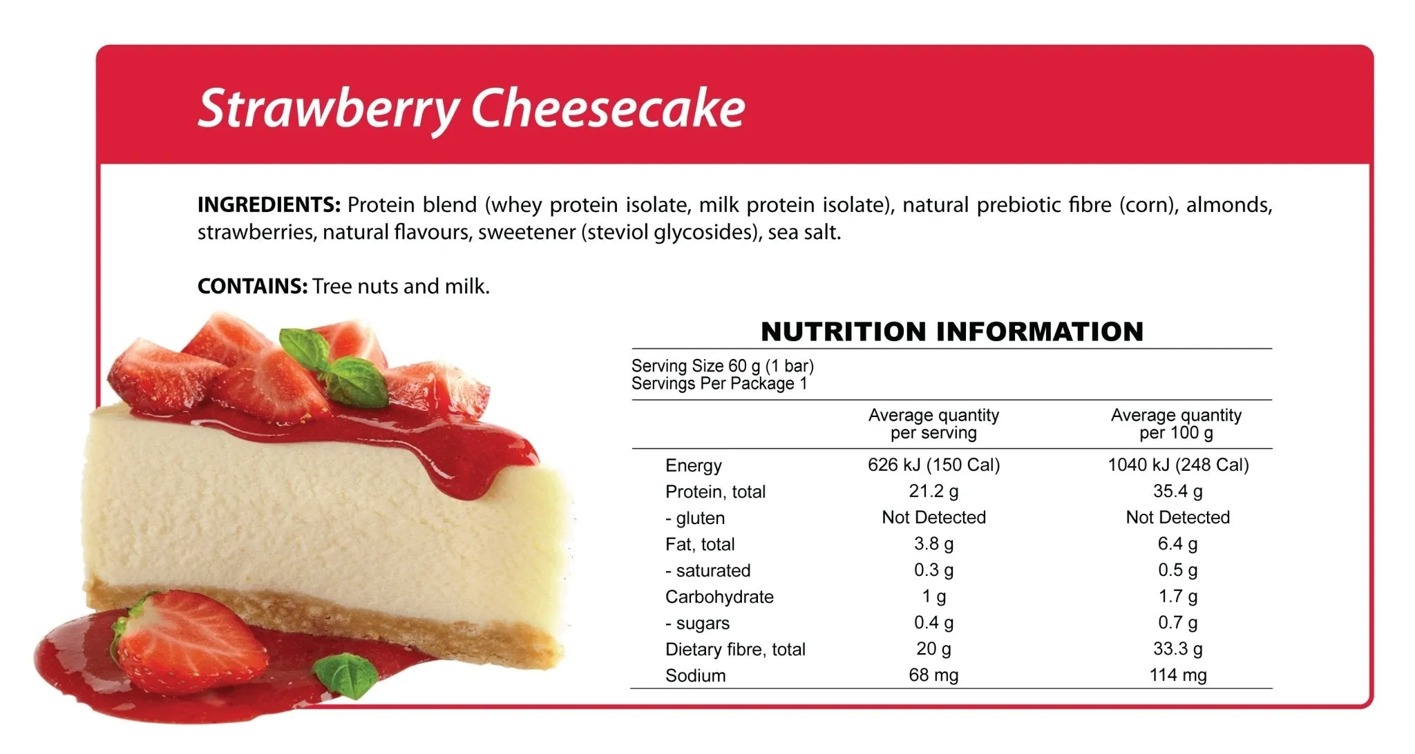 Strawberry Cheesecake Smart Protein Bar - Best Before 19 Apr 2025