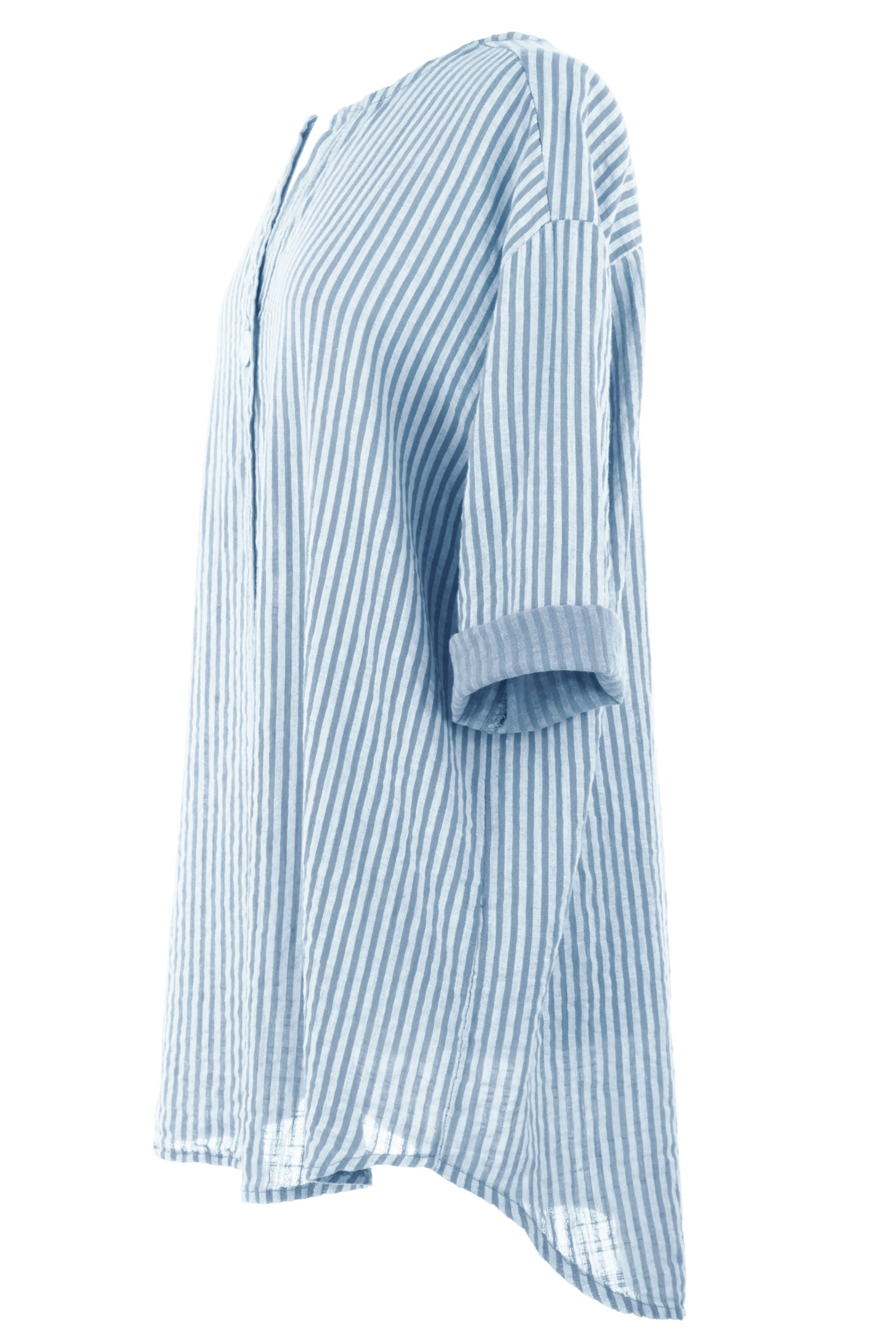 Stripe Button Detail Top