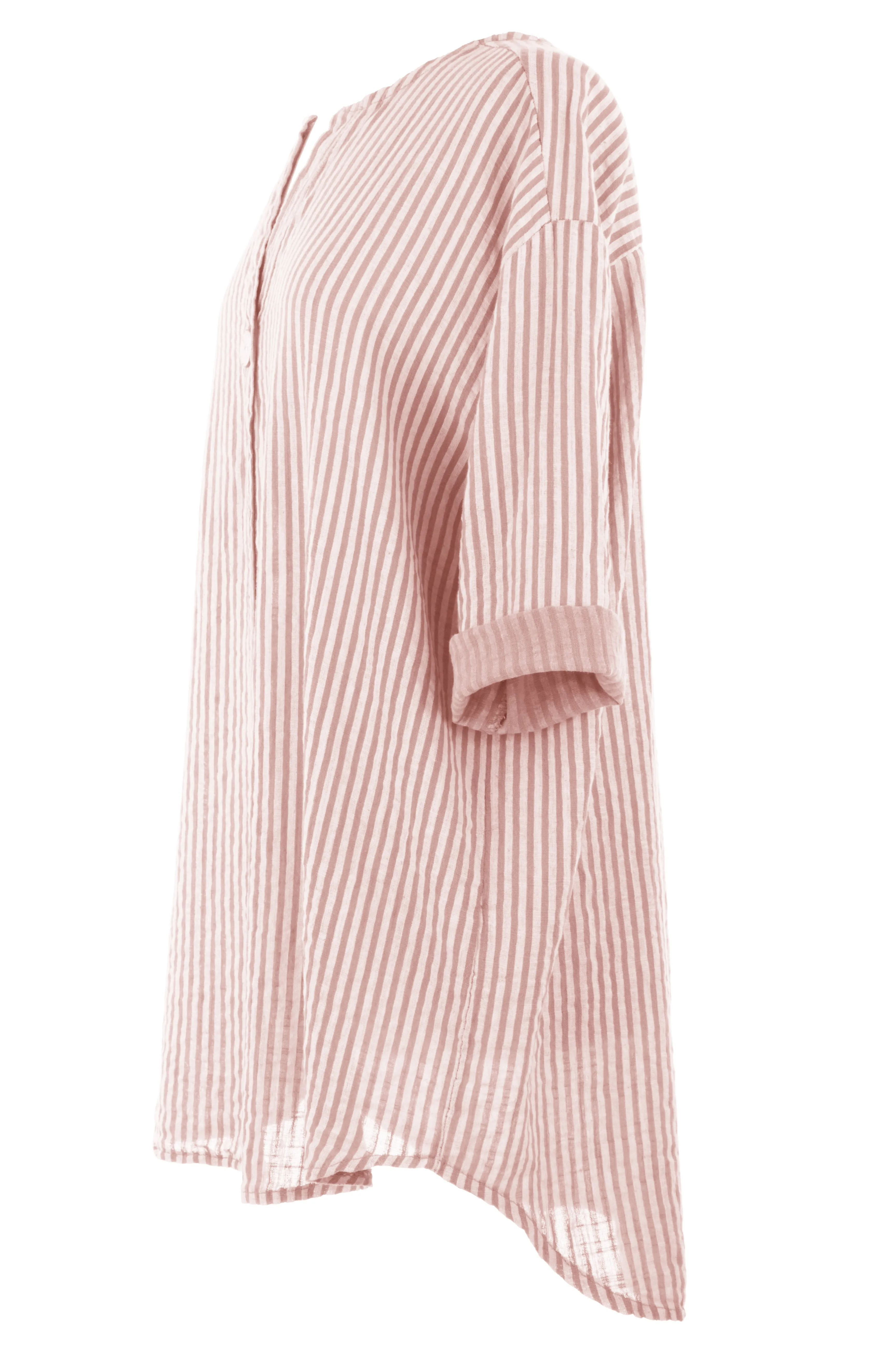 Stripe Button Detail Top