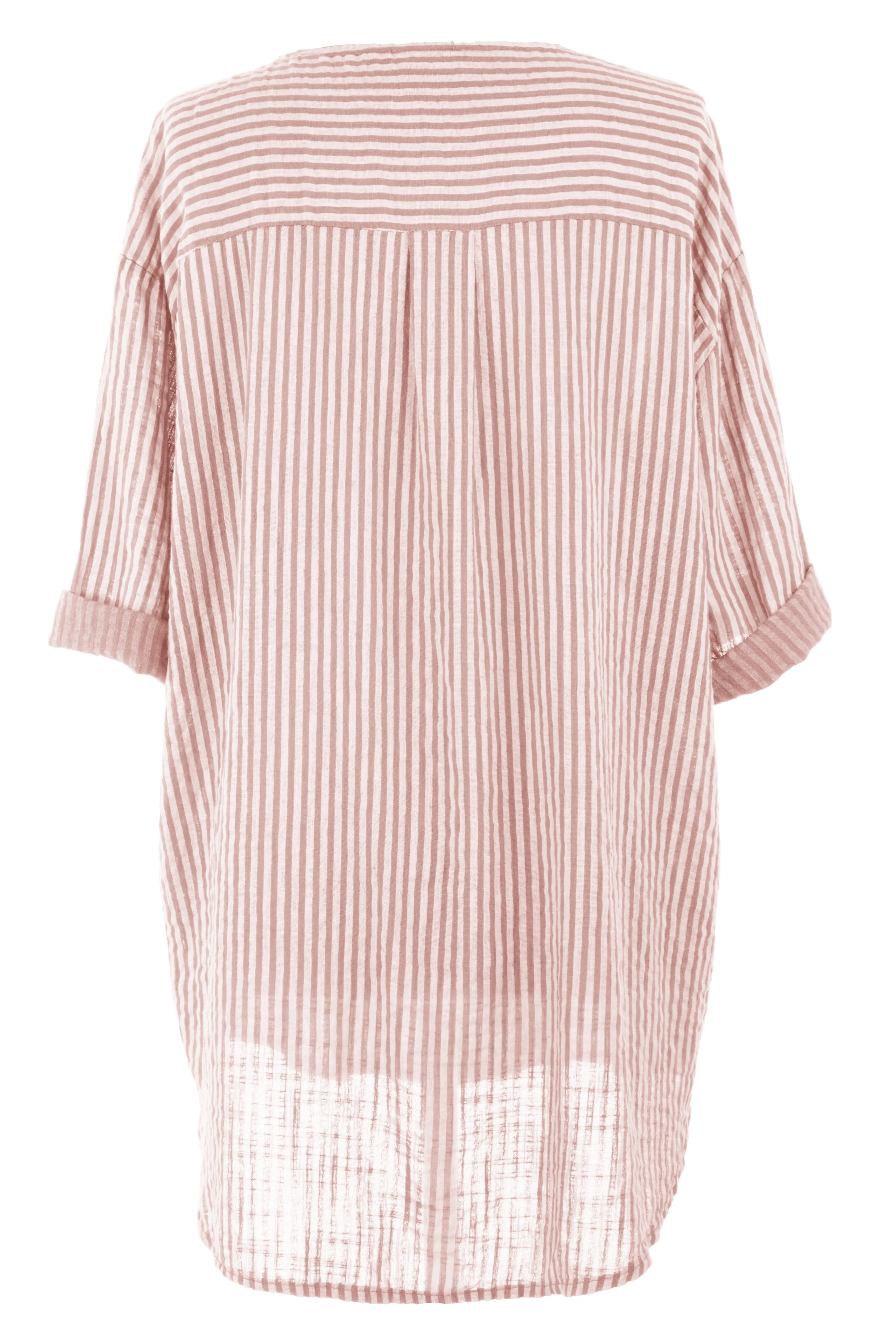 Stripe Button Detail Top