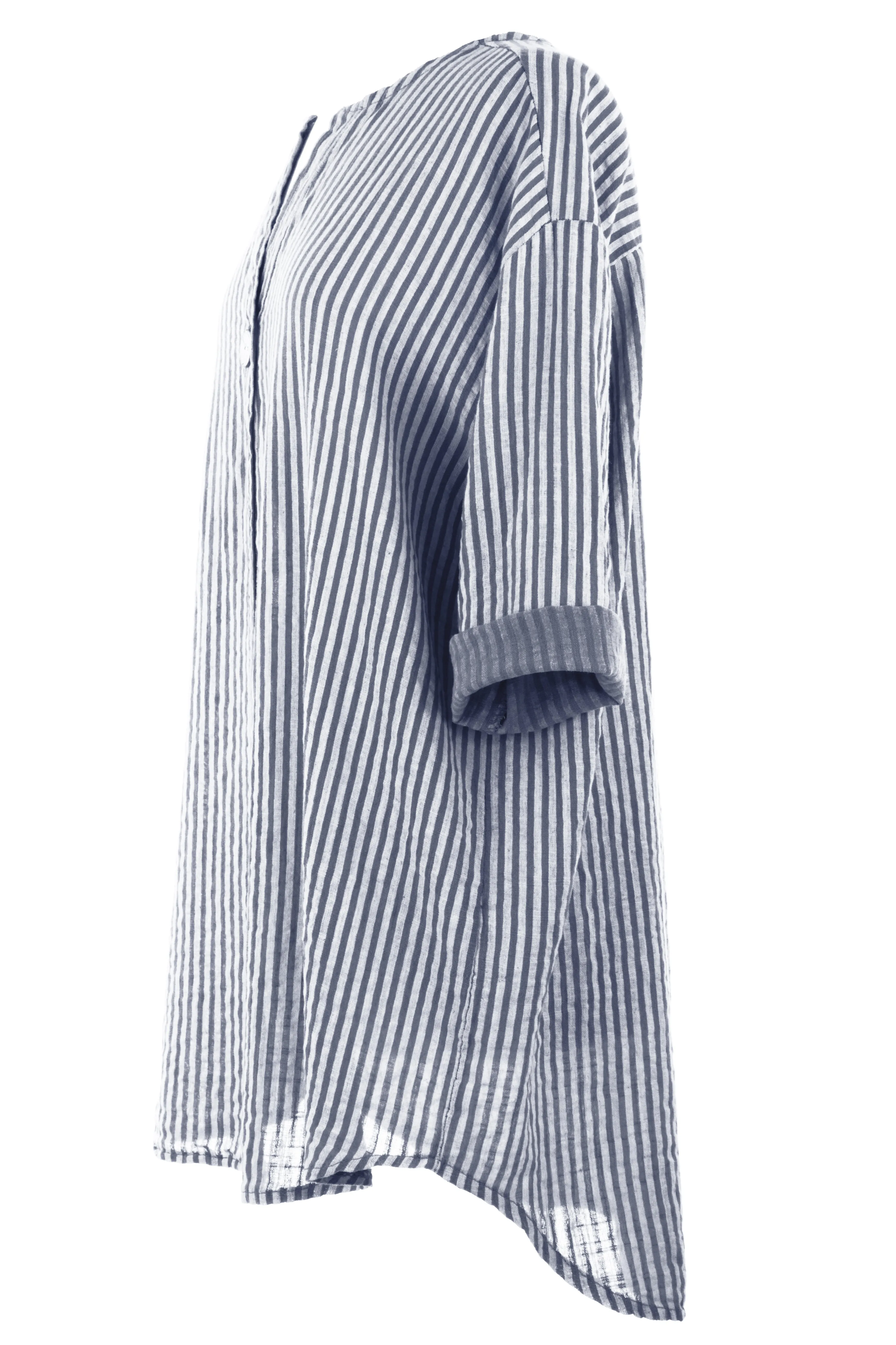 Stripe Button Detail Top