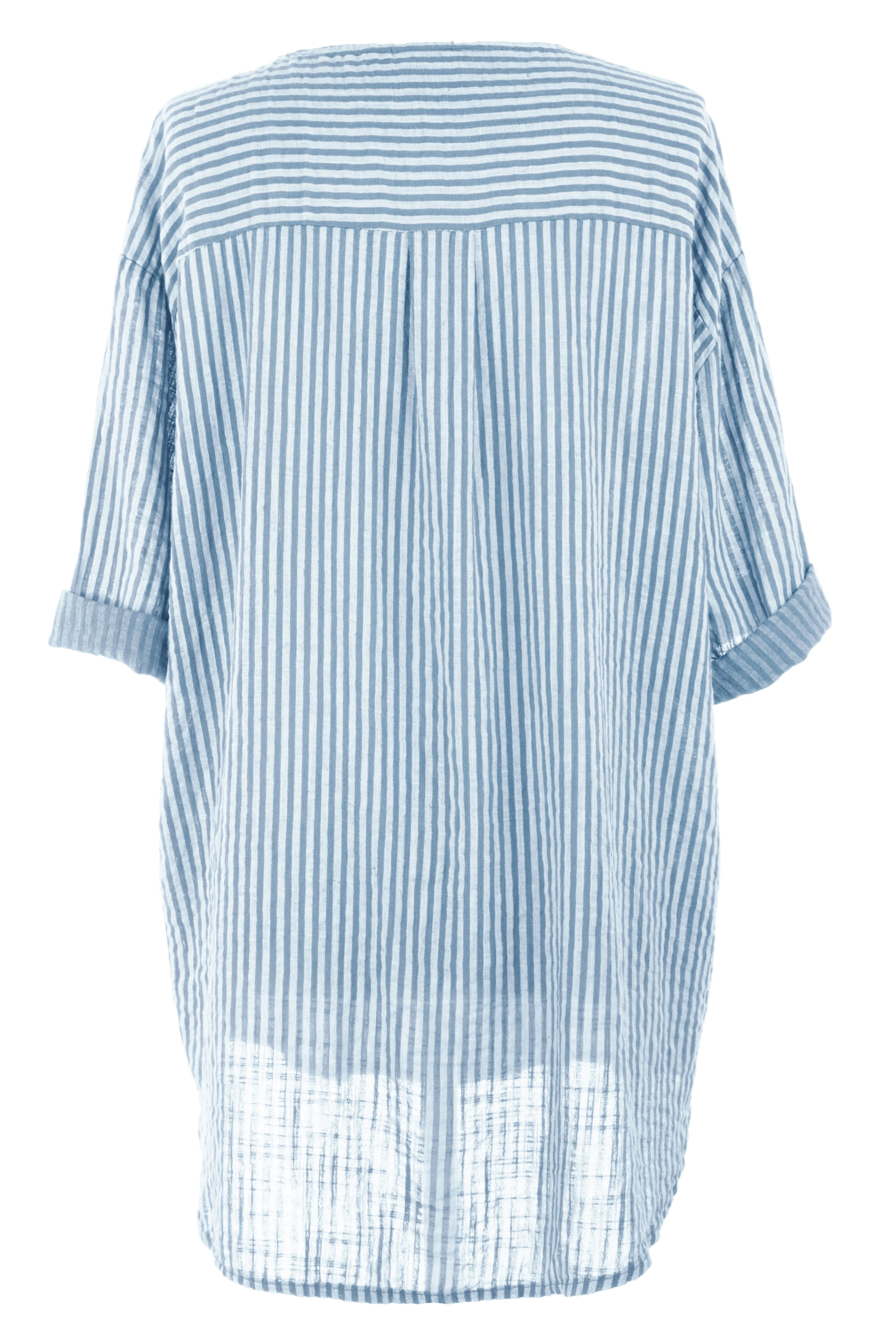 Stripe Button Detail Top