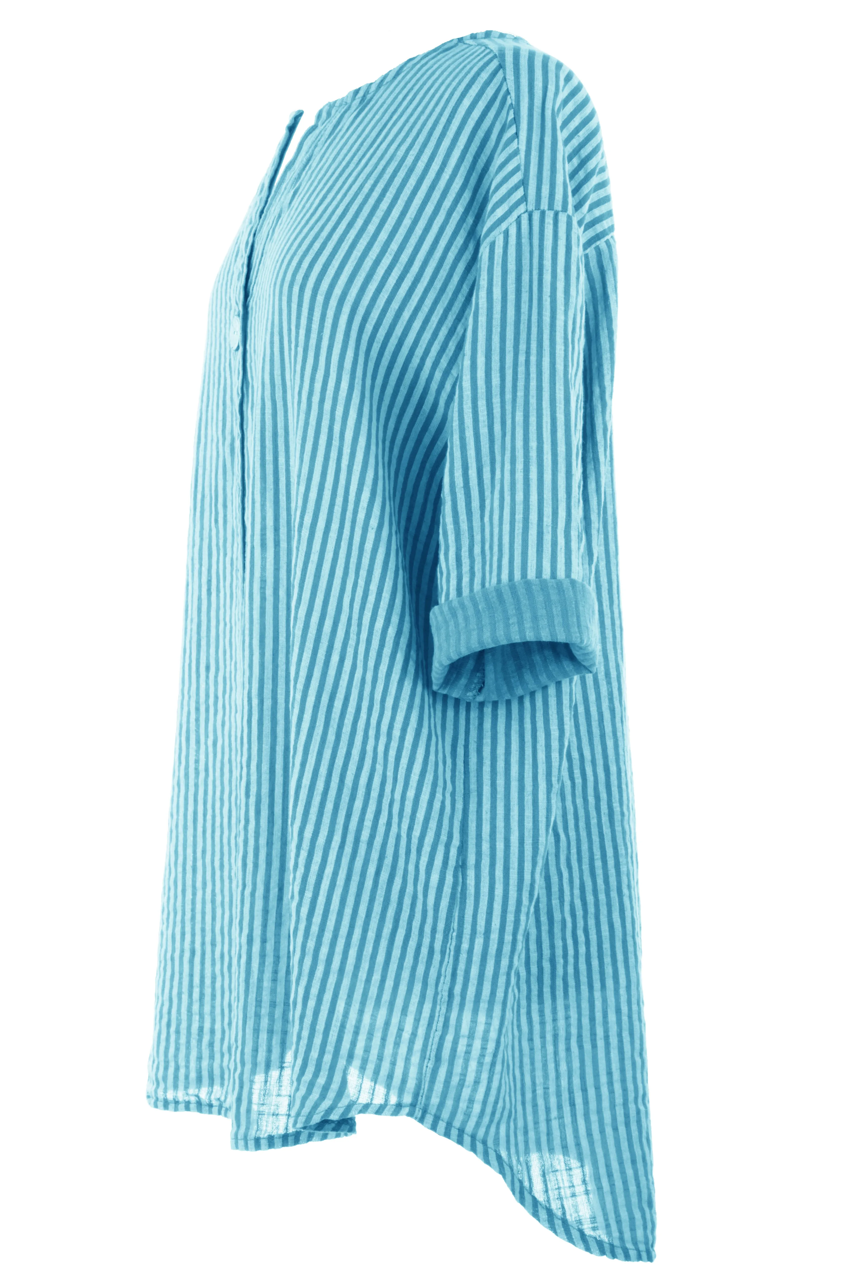 Stripe Button Detail Top