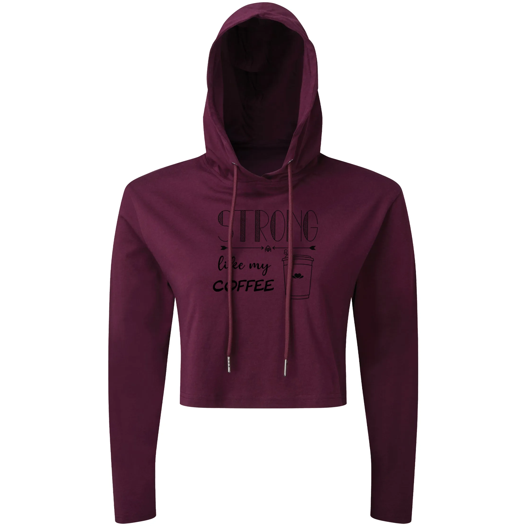 Strong Like My Coffee - Cropped Hoodie