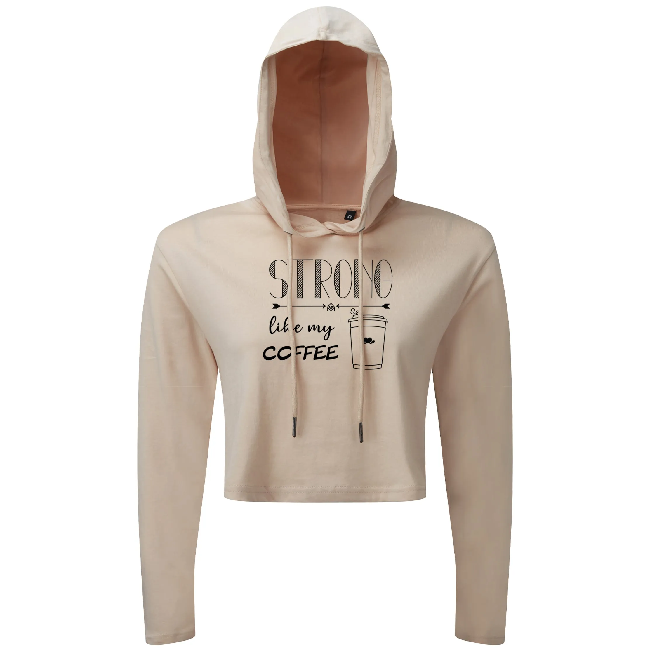 Strong Like My Coffee - Cropped Hoodie