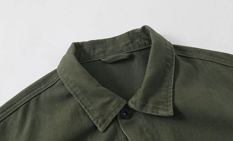 Stylish Gradient Denim Jacket with Double Stitching