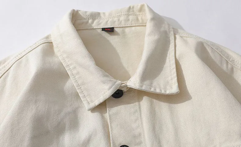 Stylish Gradient Denim Jacket with Double Stitching