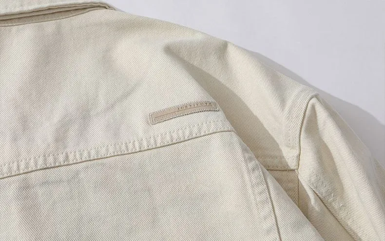 Stylish Gradient Denim Jacket with Double Stitching