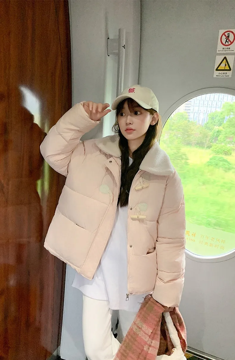 Stylish Relaxed-Fit Women's Puffer Jacket for Windy Weather