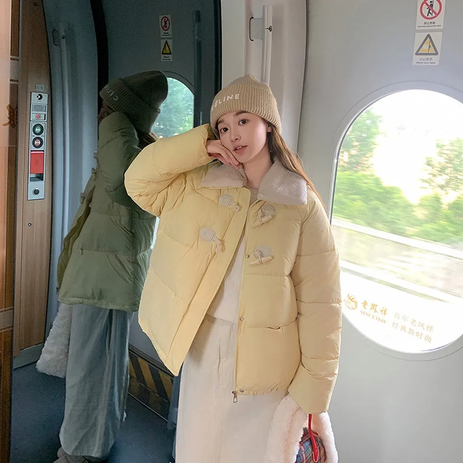 Stylish Relaxed-Fit Women's Puffer Jacket for Windy Weather