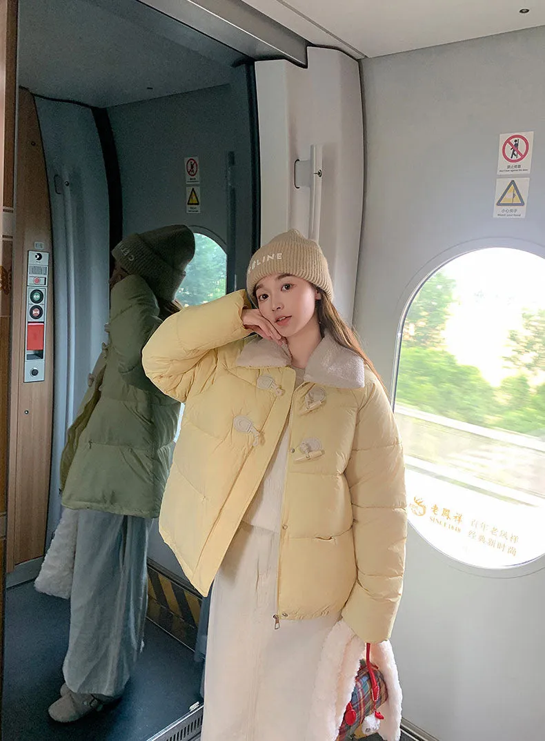 Stylish Relaxed-Fit Women's Puffer Jacket for Windy Weather