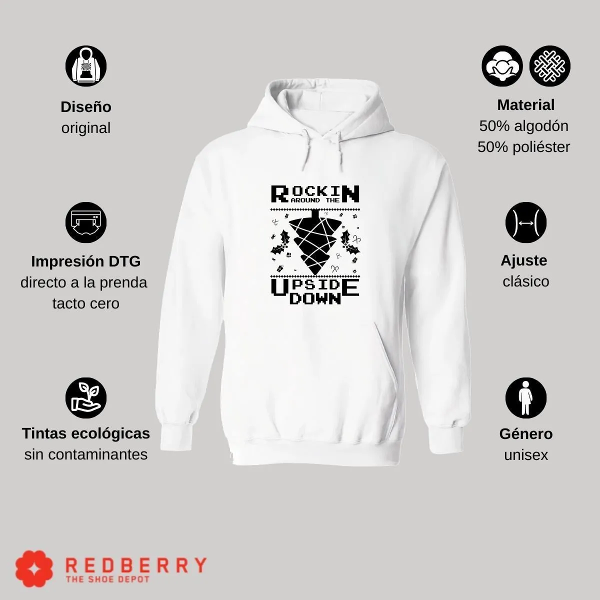 Sudadera Navideña Hombre Deportiva Hoodie 004