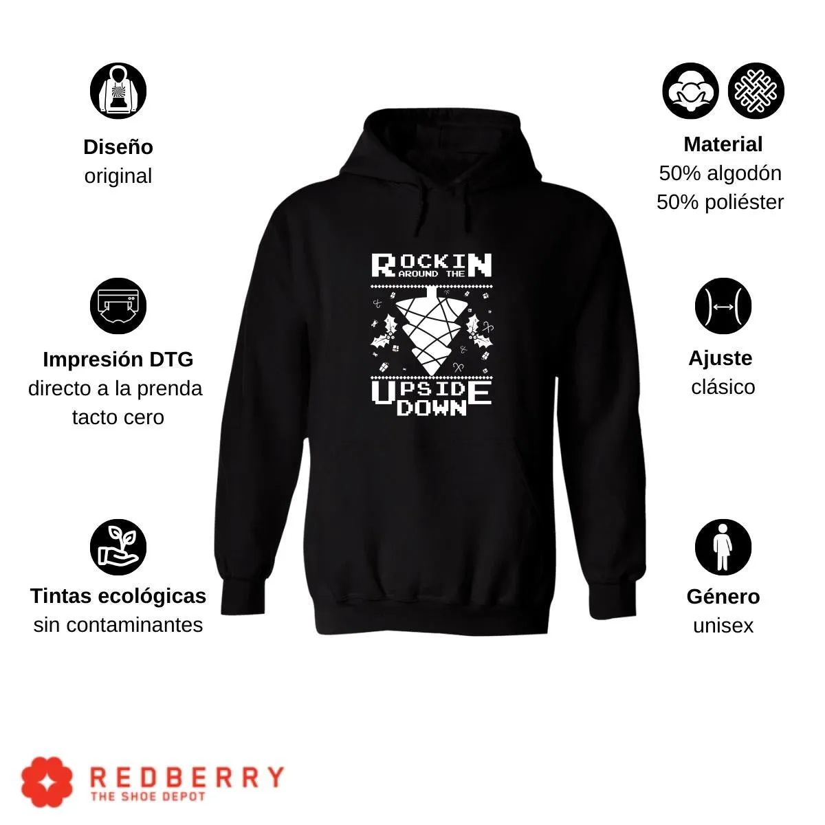 Sudadera Navideña Hombre Deportiva Hoodie 004