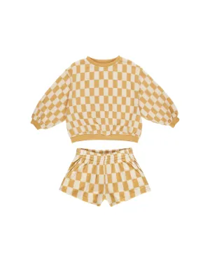Summer Terry Set I Marigold Check