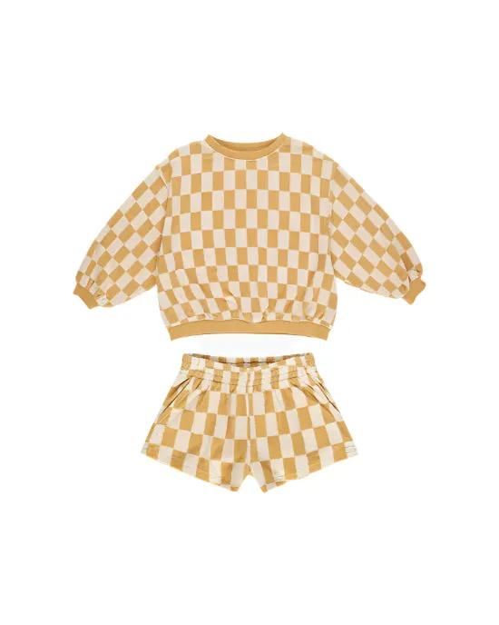 Summer Terry Set || Marigold Check | Rylee   Cru
