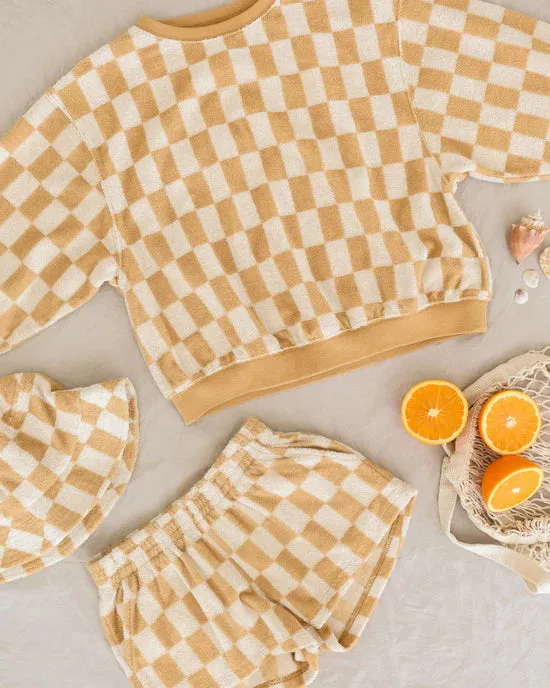 Summer Terry Set || Marigold Check | Rylee   Cru