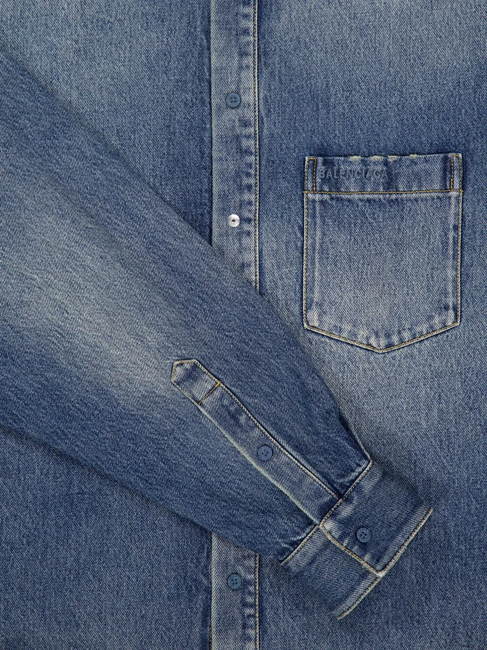 Sun Bleached Blue Denim Shirt Jacket