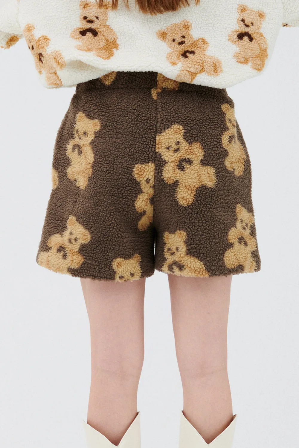 Sunny Teddy Faux Shearling Shorts